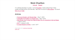 Desktop Screenshot of nickcharlton.net