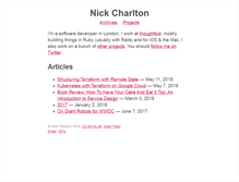 Tablet Screenshot of nickcharlton.net